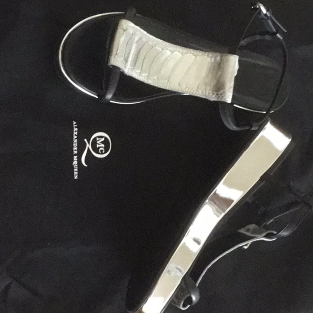Alexander McQueen Chrome Heel Sandals - Picture 4 of 7